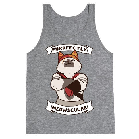 Purrfectly Meowscular  Tank Top